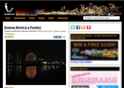 My photo is famous on VancityBuzz