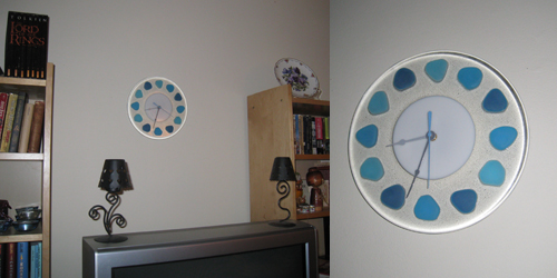 Beach Glass clock by Illuminati Glassworks
