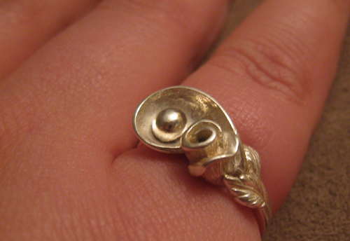 Silver handcast ring by Redearth Spirit Jewellery