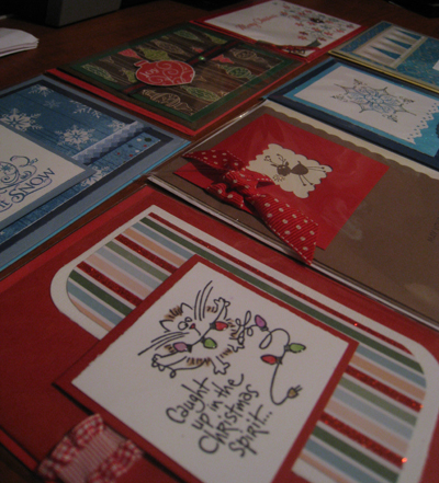 Handmade Christmas cards by The Cat's Meow Greeting Cards