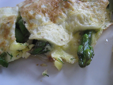 Asparagus and Goat Cheese Omelette