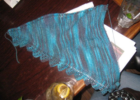 Gaenor shawl is halfway done Gaenor shawl is halfway done