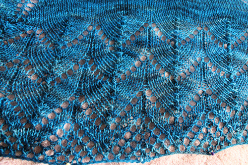 Travelling Woman shawlette - lace detail